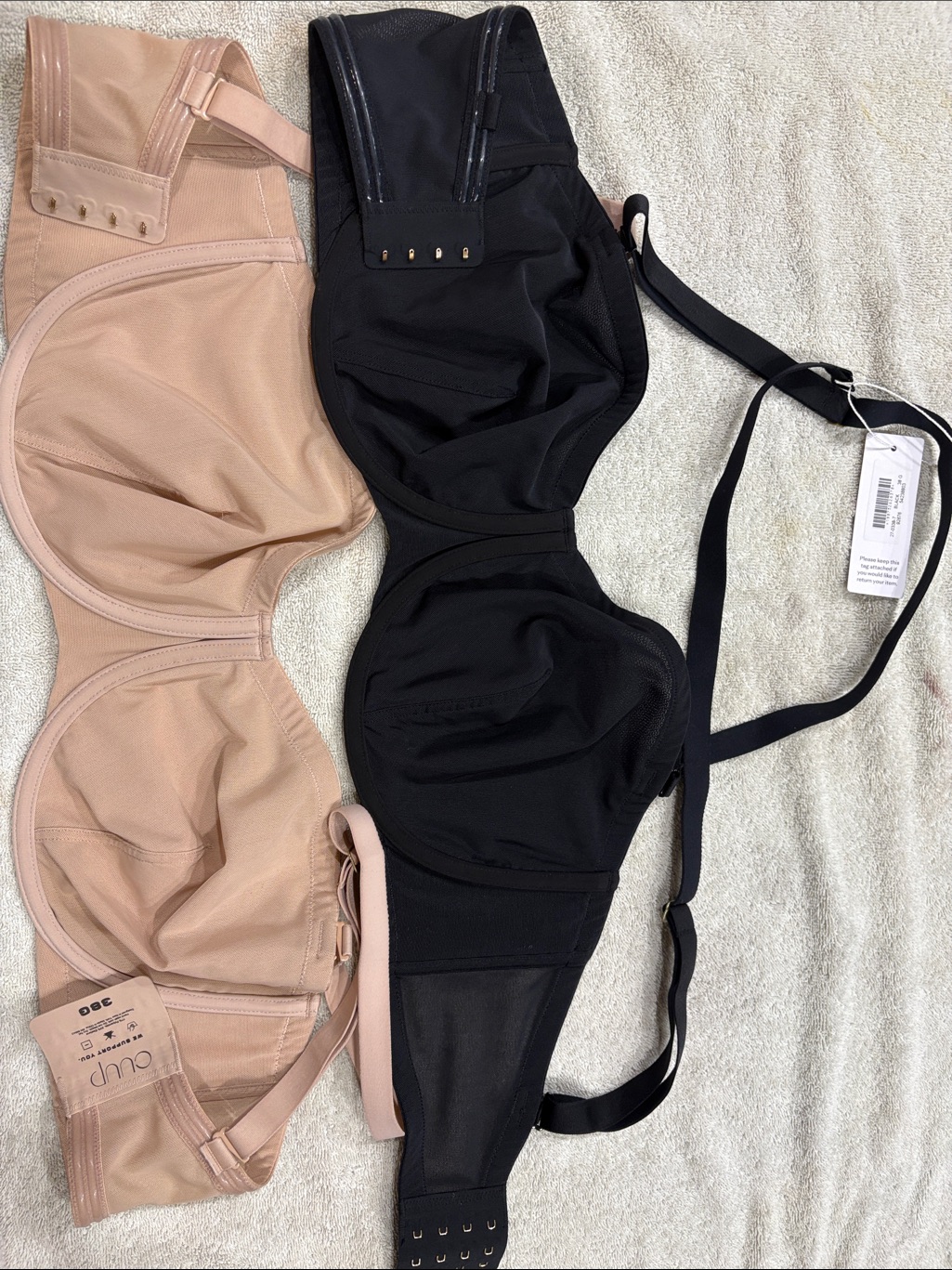 2 Cuup Strapless Convertible Underwire Bra Pair In Black And Nude Blush — image 5 of 5